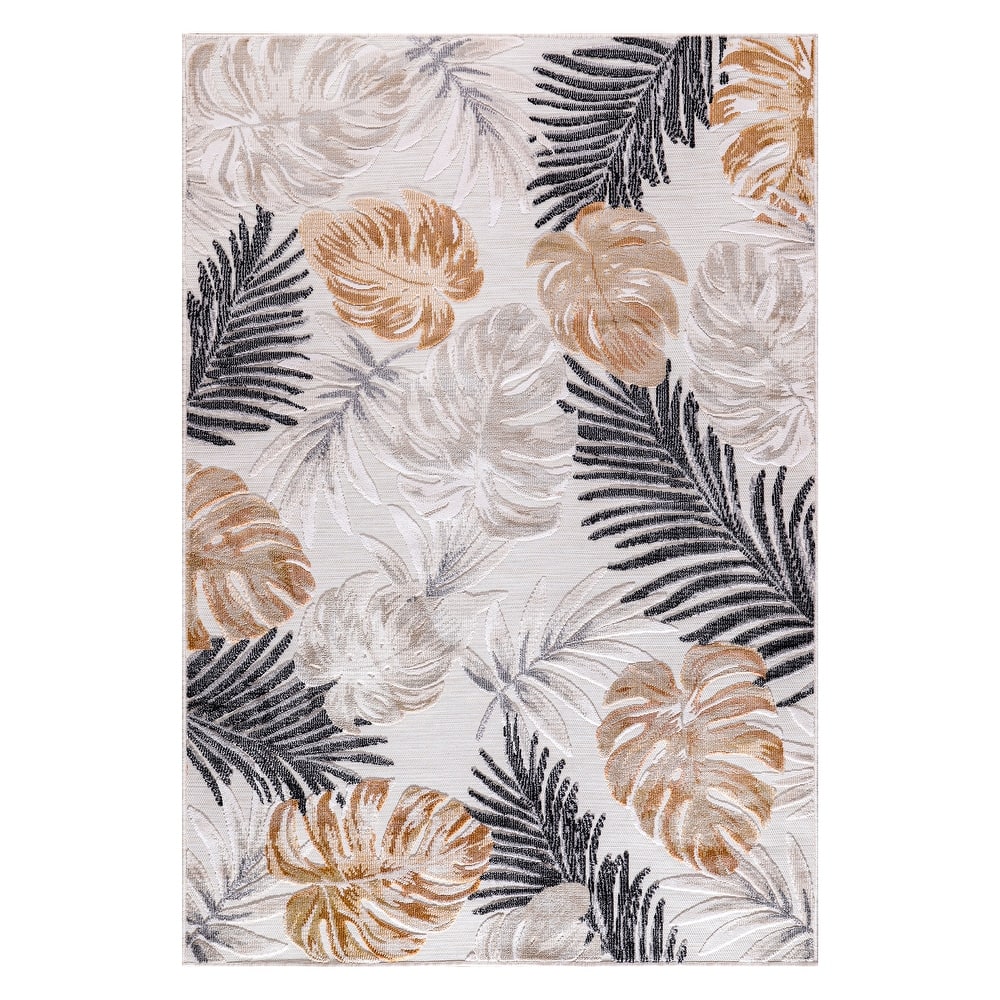 Beverly Rug Equator Leaf Botanical Indoor Outdoor Area Rug