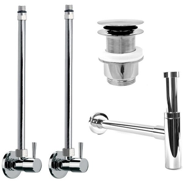 Nameeks SA400 Remer Drain Assembly Kit with Wall Supply and P-Trap - Chrome
