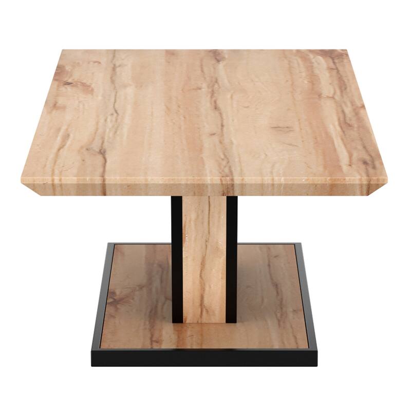Modern MDF & Metal Rectangular Coffee Table