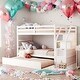 preview thumbnail 2 of 13, Twin Over Twin Bunk Bed With Twin Trundle and 3 Storage Stairs for Kids