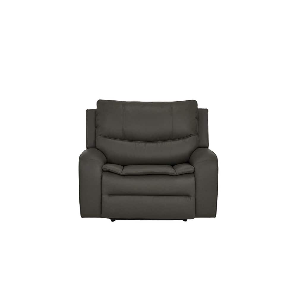 48.5" W Faux Leather Dual-Power Oversized Width Seat Recliner with USB & USB-C Charging, Ajustable Headrest