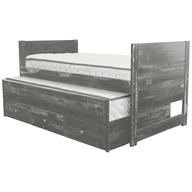 Taylor & Olive Begonia Twin Bed with Twin Trundle & 3 Built in Drawers