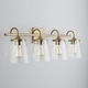 preview thumbnail 5 of 22, Jayne 4-light Bath/ Vanity Fixture w/ Clear Seeded Glass