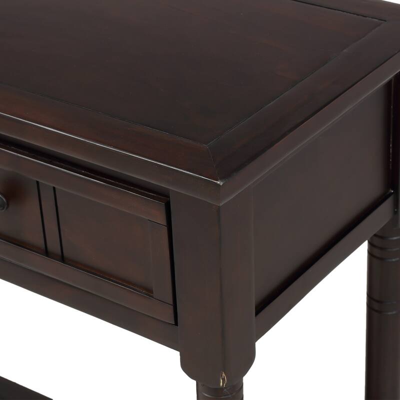 Traditional Design with Two Drawers and Bottom Shelf