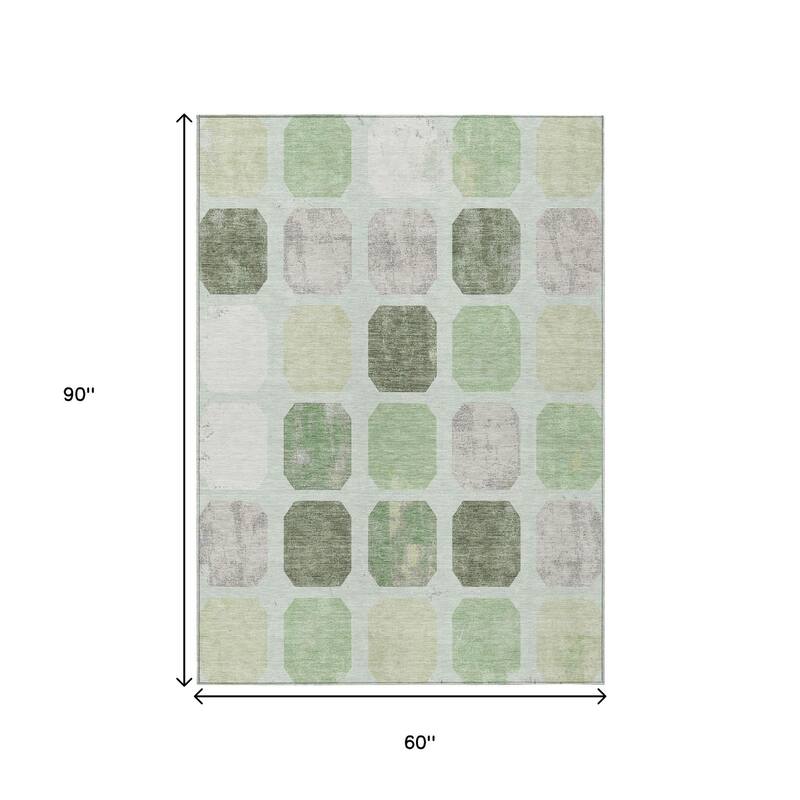 HomeRoots Geometric Transitional Rectangle Outdoor Rug