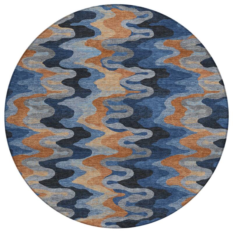 Machine Washable Indoor/ Outdoor Modern Mason Chantille Rug