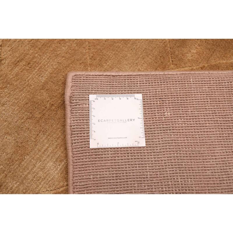 ECARPETGALLERY Hand Loomed Elysian Tan Viscose Rug - 6'7 x 9'9