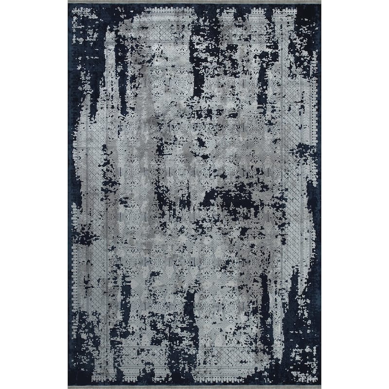 HomeRoots Abstract Contemporary Rectangle Area Rug - 5' X 8'