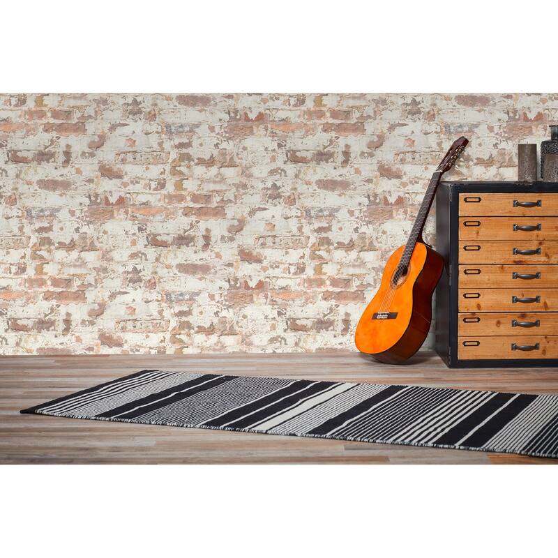 Galerie Wallcoverings Bricks and More Collection Distressed Industrial Brick Matte Finish Vinyl on Non-woven Wallpaper Roll