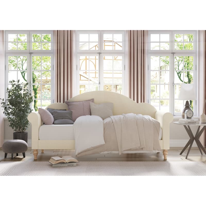 Chaise Upholstered Twin Daybed - Beige
