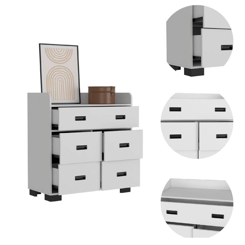 FM Furniture Anemone Dresser, with Double Drawer, and 4 Single Drawers