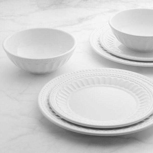 White beaded plates discount