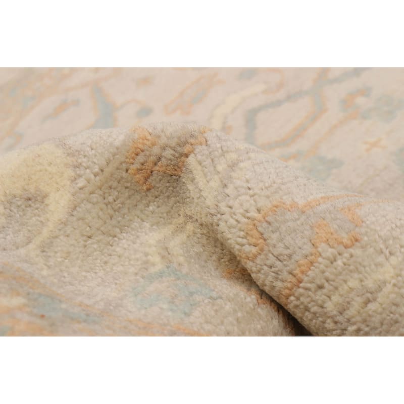 ECARPETGALLERY Hand-knotted Royal Oushak Beige Wool Rug - 5'10 x 5'10