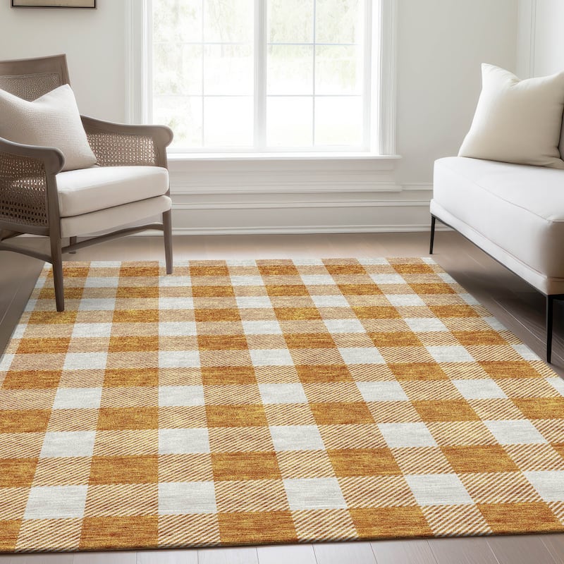 Premium Washable Super Soft Plaid Mayfield Rug
