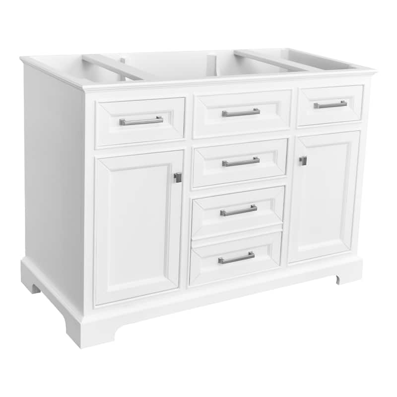 Nephelily 48" 60" 72" Vintage Uni-Vanity Bathroom Cabinet, Extra-Tall Drawer - 48 in. Base Only No Top