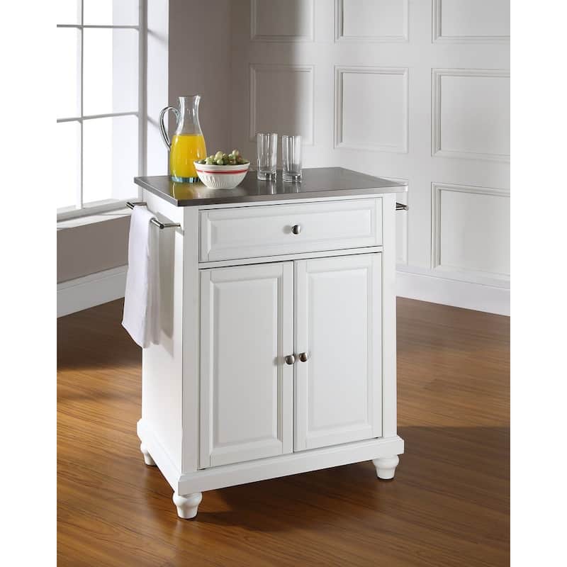Kitchen Island Cart Portable Stainless Steel Top Storage Island Kitchen Furniture Modern Design