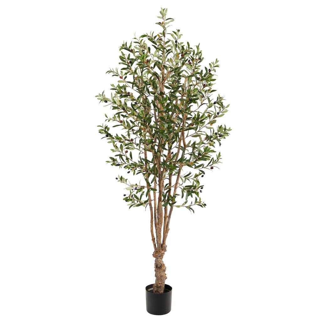 Artificial Olive Tree 5ft Indoor Outdoor Vintage Decor Living Room Tree - Green - 41-50 Inches