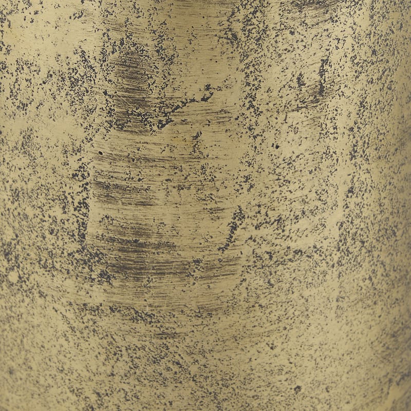 Quonset Extra Tall Brass Finished Aluminum Metal Pillar Object - 6.0L x 6.0W x 14.5H - 6.0L x 6.0W x 14.5H