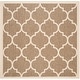 preview thumbnail 84 of 111, SAFAVIEH Courtyard Kathy Indoor/ Outdoor Waterproof Patio Backyard Rug 5'3" x 5'3" Round - Brown/Bone