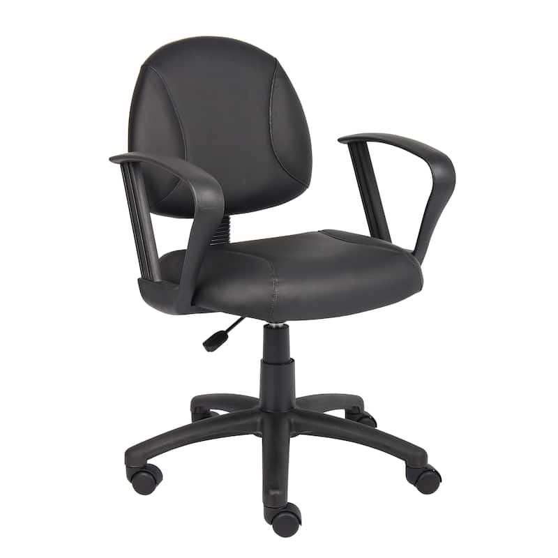 Boss Black Posture Chair with Loop Arms - Black