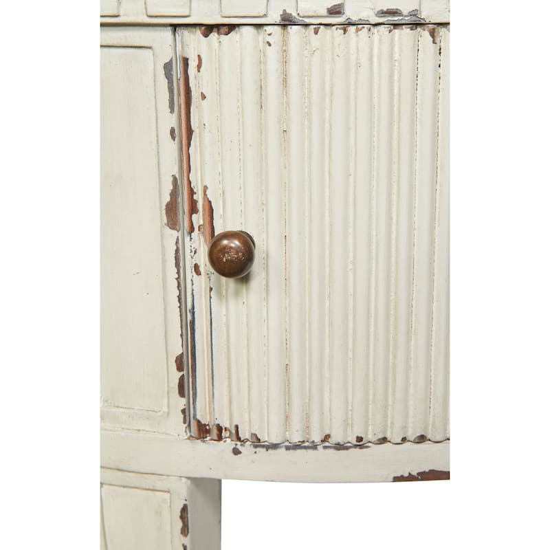 Perlman 36" Console Table, Distressed Cream