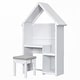 preview thumbnail 6 of 5, House-Shaped Kids Desk with a cushion stool