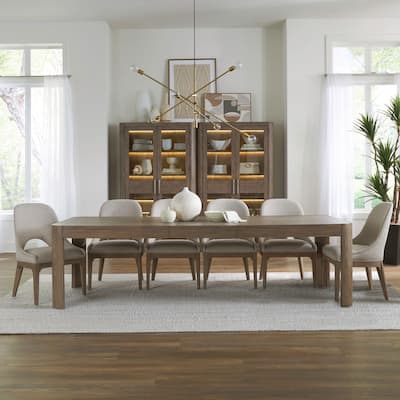 Liberty Furniture South Bend Rectangular Leg Table with Upholstered Side Chairs - White, Brown