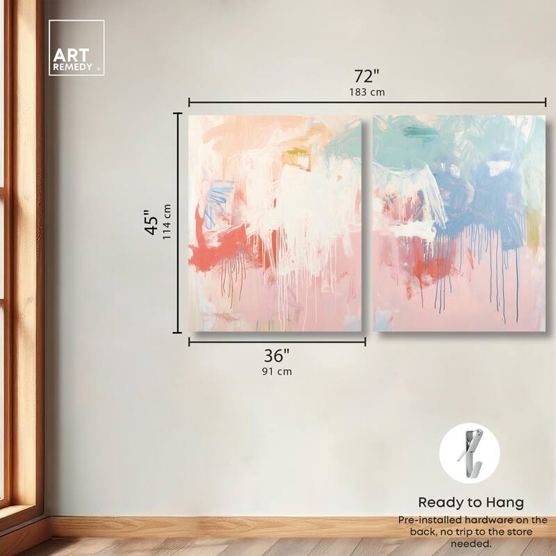 Breath of Colors Canvas Set of 2 by Art Remedy, Gallery Wrapped
