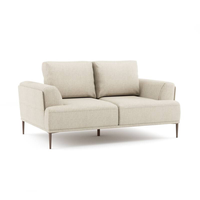 Furniture of America Paola Mid-Century Modern 3-Piece Beige Chenille Adjustable Sofa Setwith Extendable Back