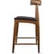 preview thumbnail 22 of 22, Solid Wood Farmhouse 25" Counter Bar Stool Barstool Modern Dining Elbow With Open Back PU Leather Cushion Kitchen Island