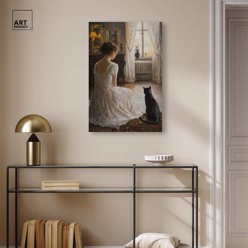 Her Faithful Companion Canvas by Art Remedy, Gallery Wrapped