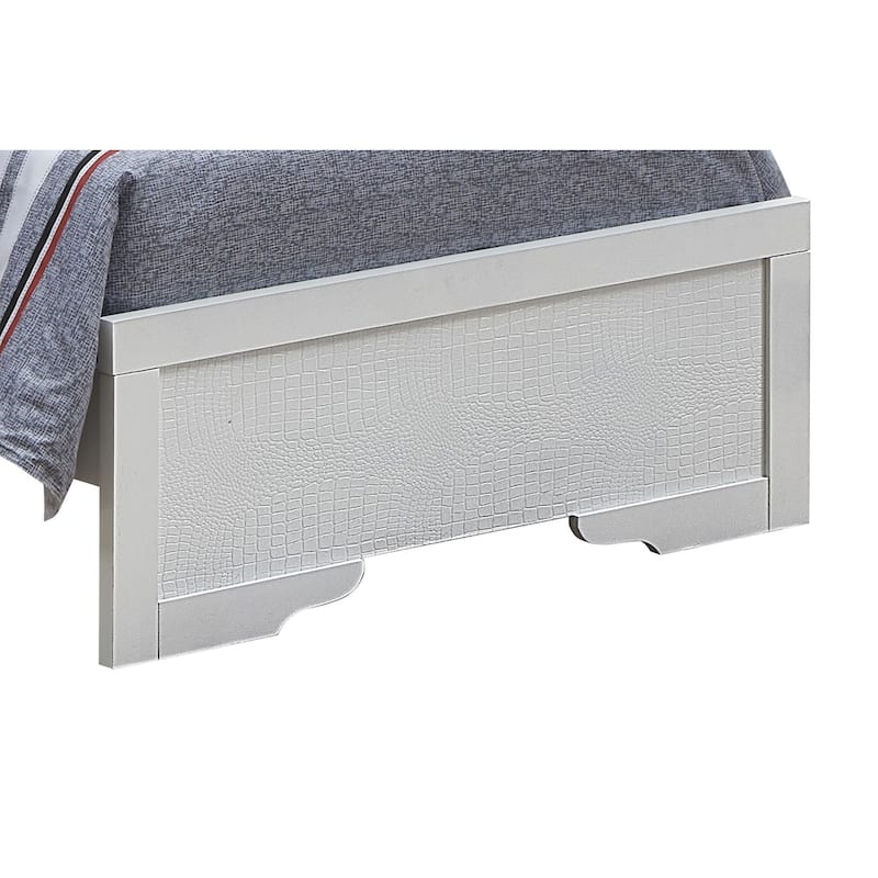 Lorana Button Tufted Faux Leather Bed