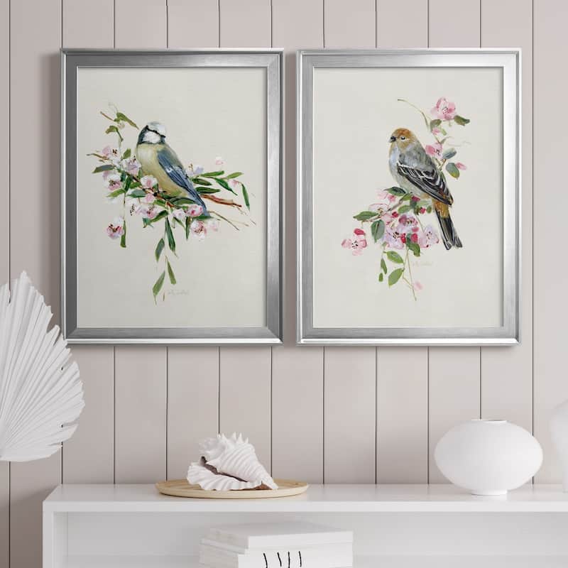 Spring Song Blue Bird Premium Framed Print - Ready to Hang - Multi-Color
