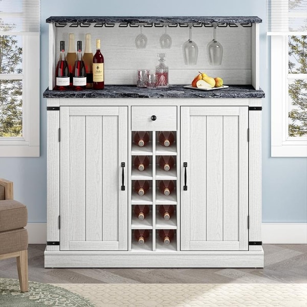 47 in. Farm Style Wood Buffet Bar Cabinet On Sale Bed Bath