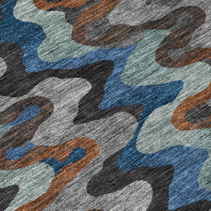 Machine Washable Indoor/ Outdoor Modern Mason Chantille Rug