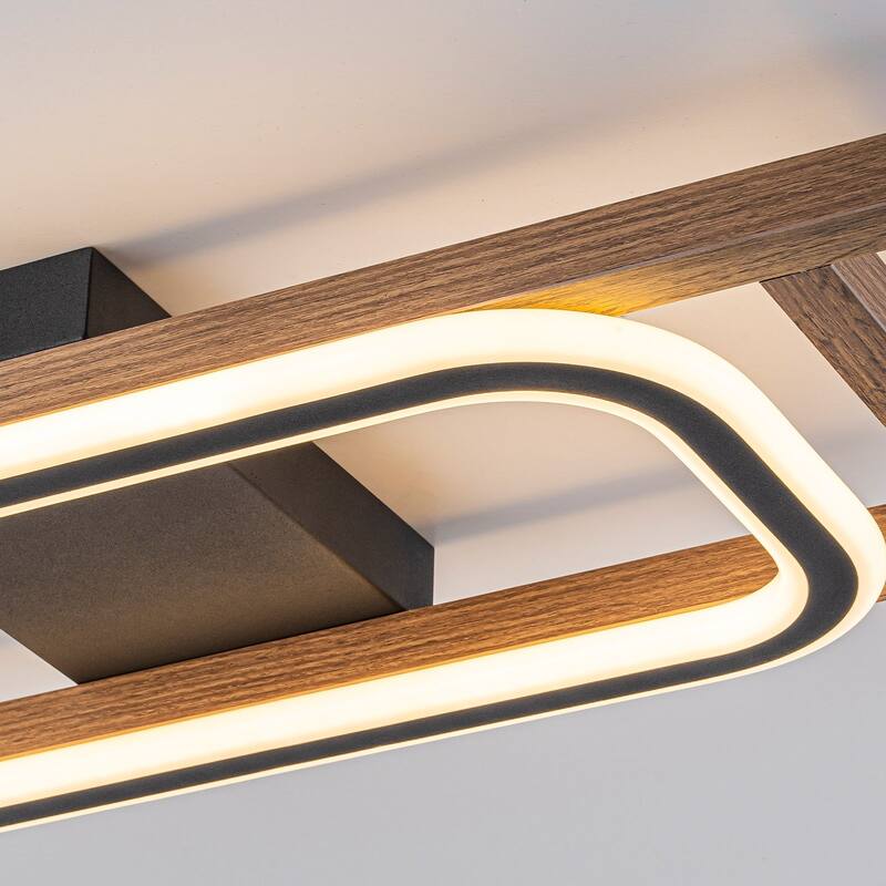 Modern Farmhouse Rectangle LED Semi Flush Mount