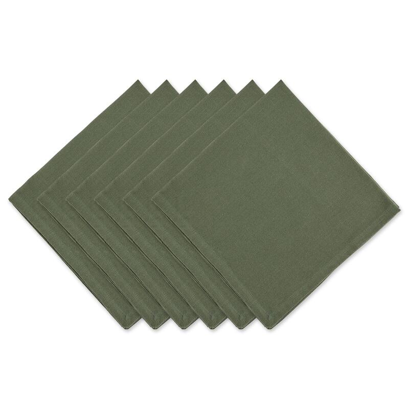 DII Solid Cotton Napkin Set/6 - Artichoke Green