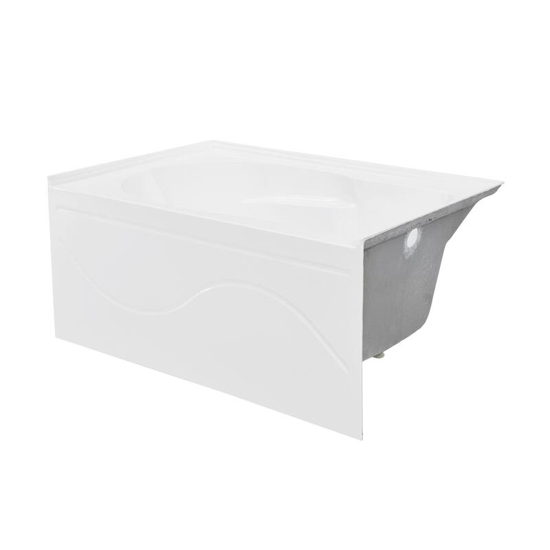 Dieppe 54'' X 30 Bathtub With Apron Right Hand Drain In White - 31.5x54 Right - 31.5x54 Right - White