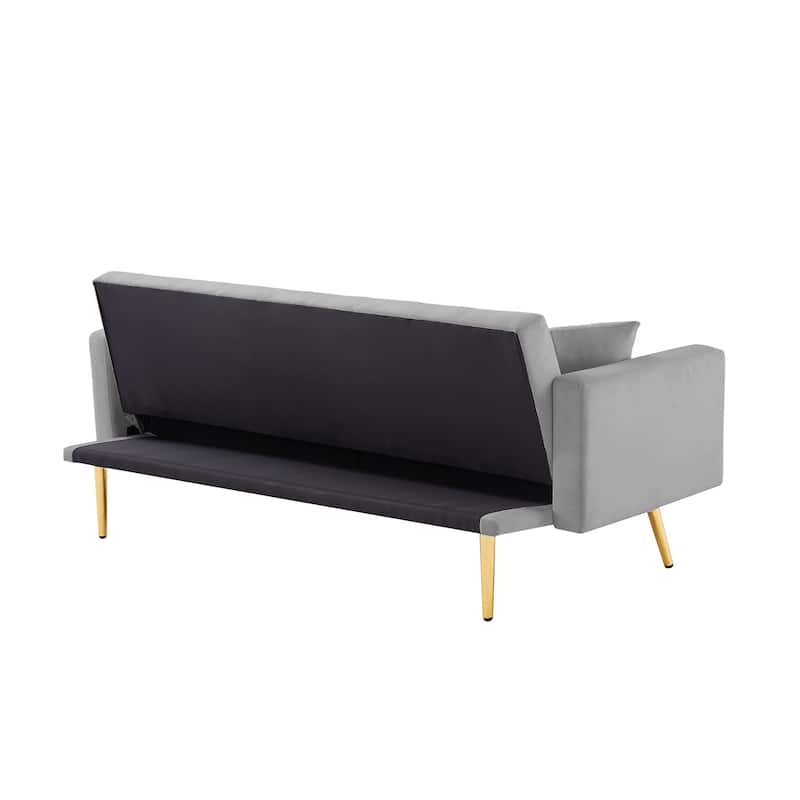 Green Convertible Folding Futon Sofa Bed , Sleeper Sofa Couch for Compact Living Space