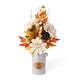 preview thumbnail 20 of 23, Glitzhome 24"H Fall Thanksgiving Maple Leaf Pumpkin Urn Table Tree Holiday Home Decoration