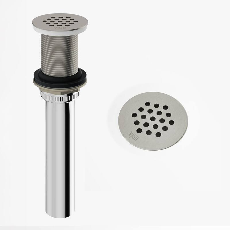 VIGO 1.75" W Vessel Bathroom Sink Grid Drain