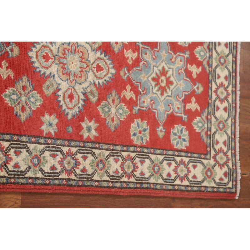 Kazak Runner Rug Hand-Knotted Oriental Wool Carpet - 2'2" x 5'10"