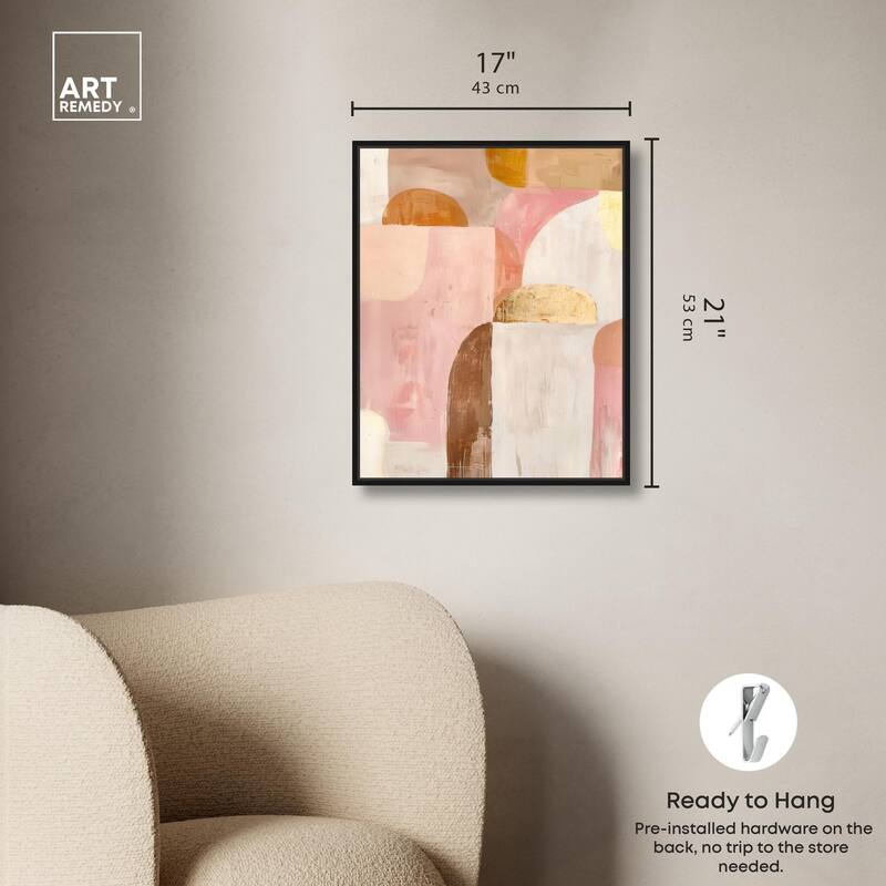 Rose Quartz and Sand II Canvas by Art Remedy