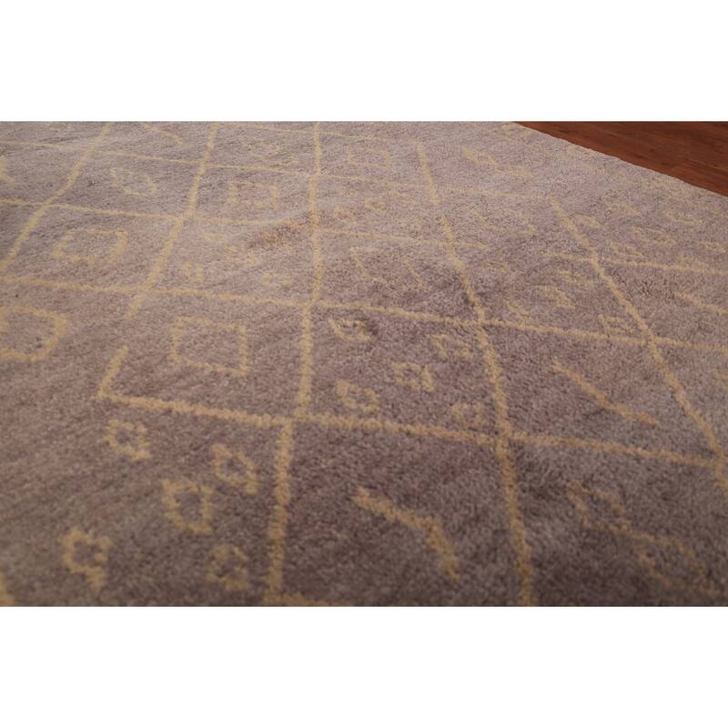 Trellis Moroccan Oriental Area Rug Handmade Wool Carpet - 5'2" x 7'11"