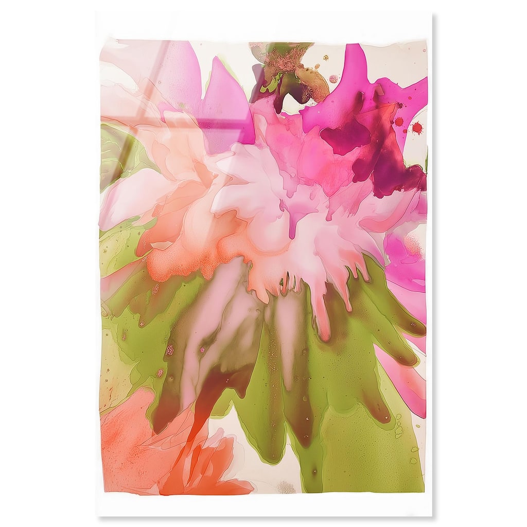 Vibrant Fluidity Floral IV Acrylic by Art Remedy, Ready to Hang