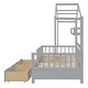 preview thumbnail 16 of 31, Twin Size Wooden House Bed Kids Bed with 2 Drawers and Storage Shelf