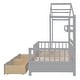 preview thumbnail 6 of 31, Wooden Twin Size House Bed with 2 Drawers,Kids Bed with Storage Shelf, Gray