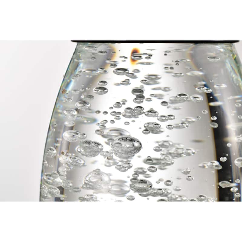 Lacey 4 Inch LED Pendant RGB/TW Starfish Enabled Matte Black with K9 Bubble Crystal