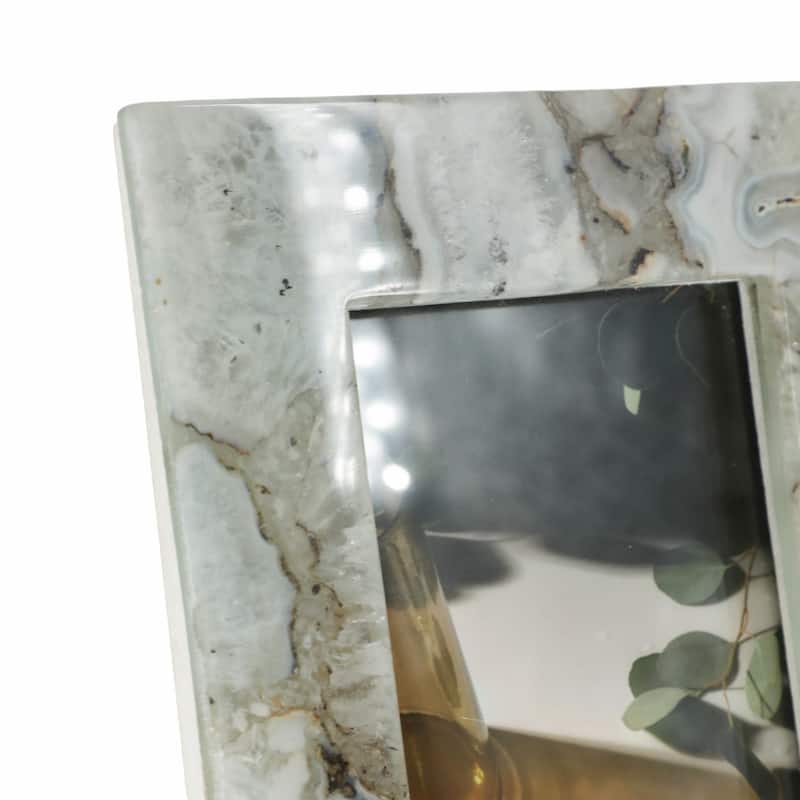 Stone Agate Decorative Frame Accents Modern Glam Style Sleek Display