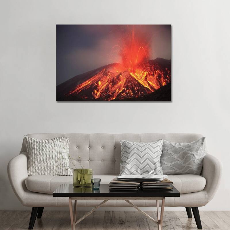 iCanvas "Explosive Vulcanian Eruption Of Lava On Sakurajima Volcano, Japan" by Richard Roscoe Canvas Print - 32x48x1.5